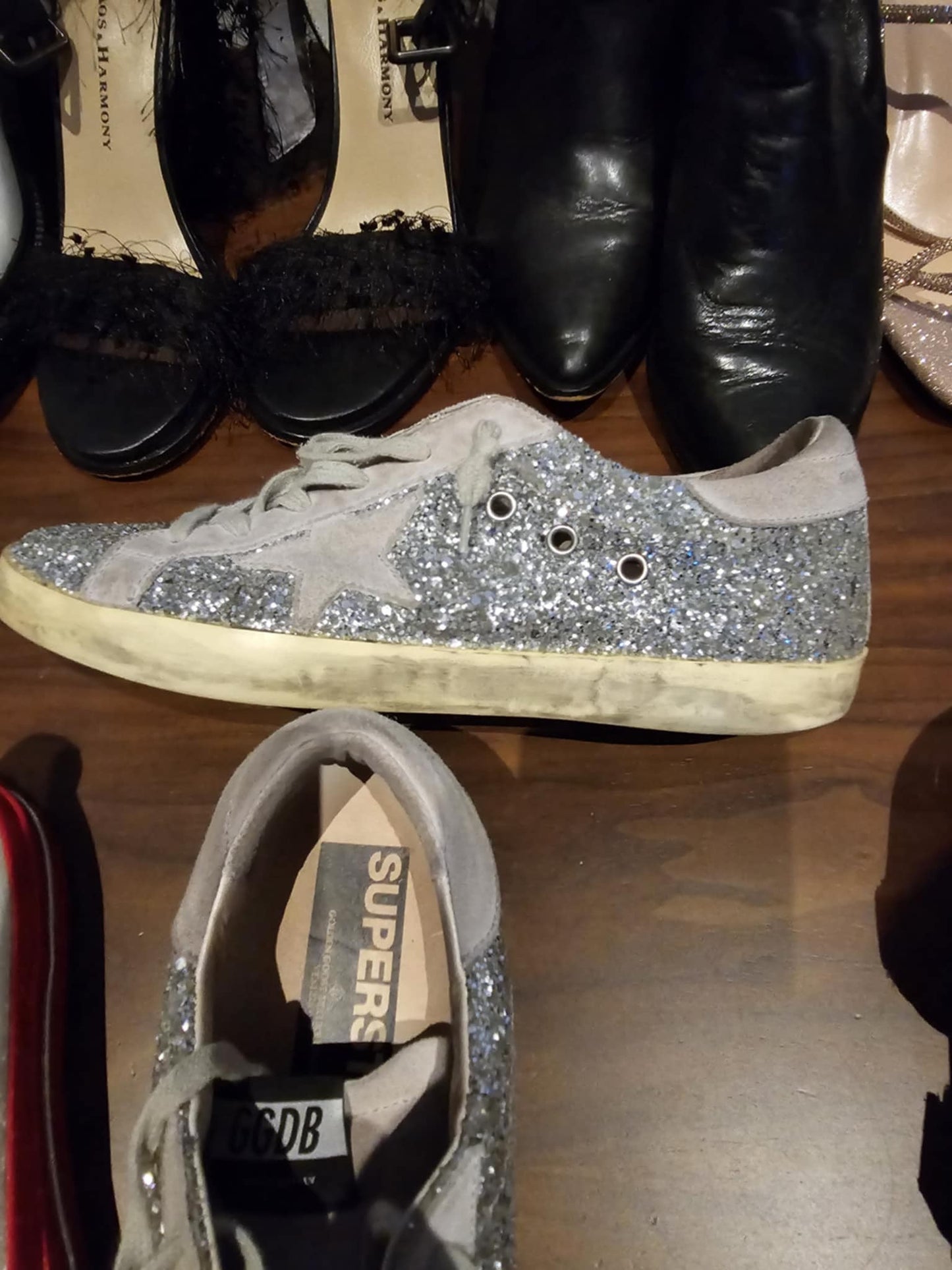 Golden Goose Silver Sneakers