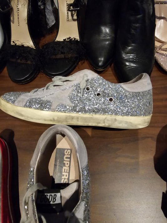 Golden Goose Silver Sneakers